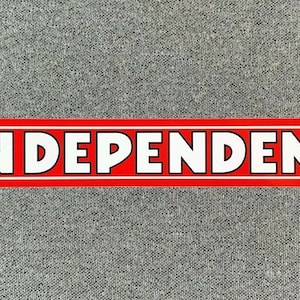 Independent Trucks Bar Skateboard Sticker 8 inches Red