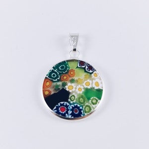 Millefiori Picasso Grüne Pendelleuchte (Muranoglas aus Venedig)