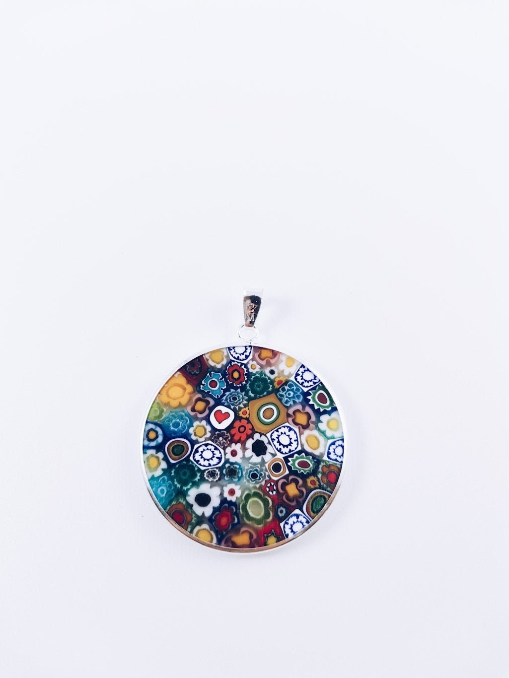 Collana Lingua Bordo Murrina rosa in vetro di Murano fatto a mano