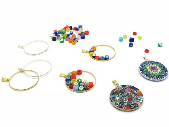 Coppia Di Calici Italiani In Vetro Di Murano, Ambra E Oro Di Nason And Moretti Anni 80