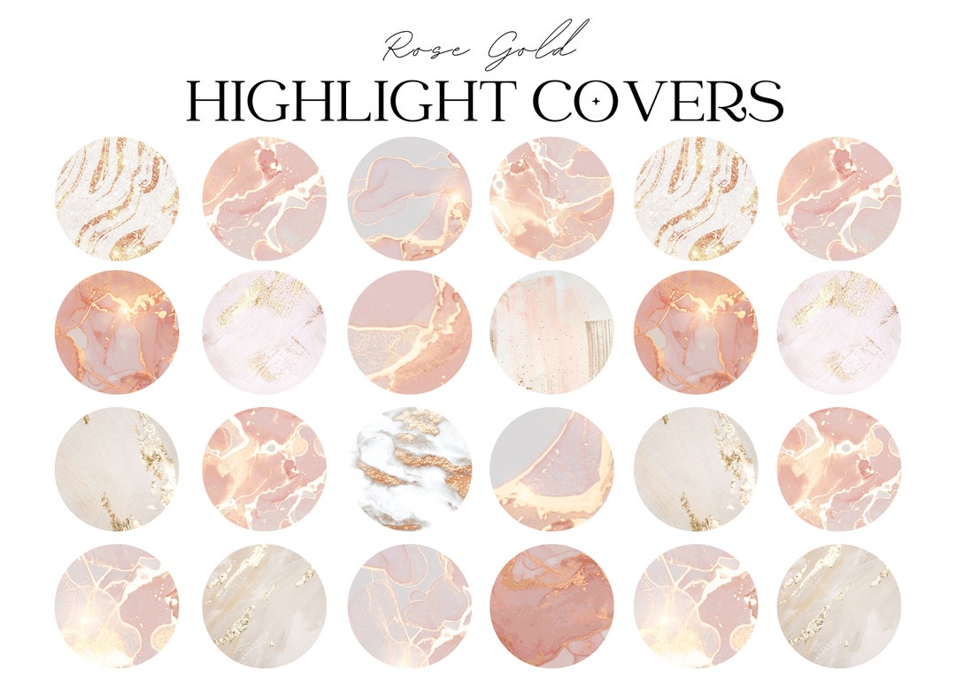 Pink Instagram Highlight Covers Rose Gold Ig Story Icons - Etsy