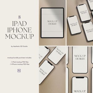 iPad and iPhone Mockup Bundle | iPad Mockup | Digital Product Mockup | Aesthetic Mockup | Online Course Mockup