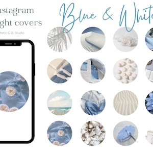 Instagram Highlight Covers, Blue & White, Ig Story Icons, Highlights Instagram, Blogger Ig Highlights, Instagram Story Covers