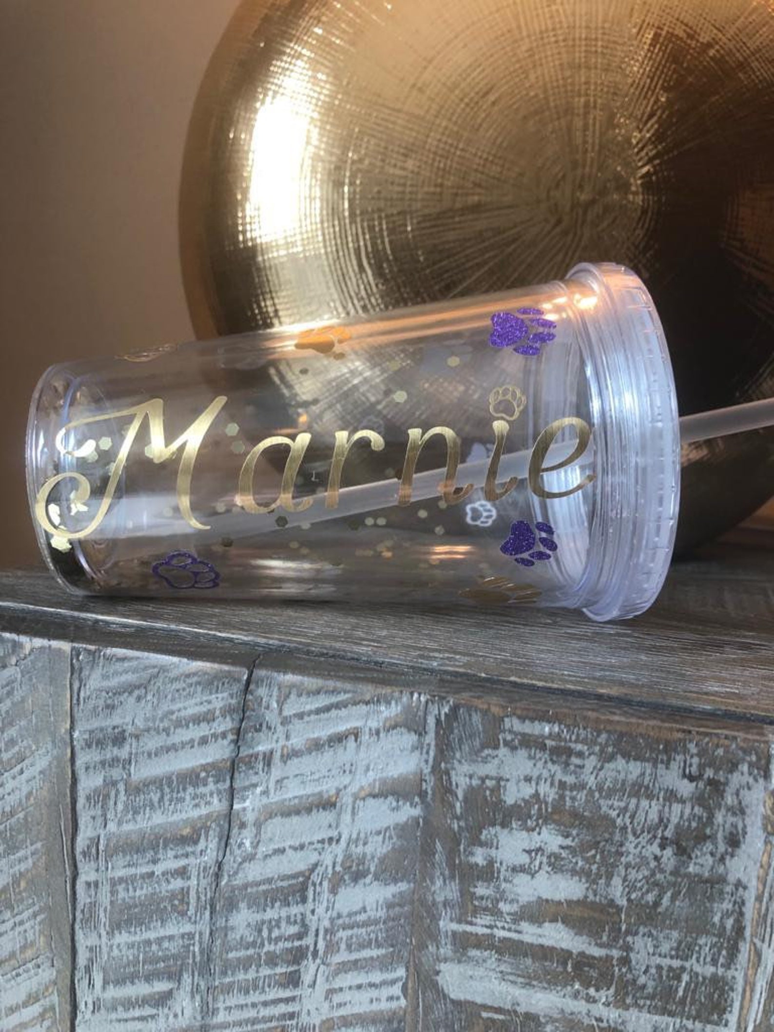 Personalised Tumbler With Straw Etsy UK