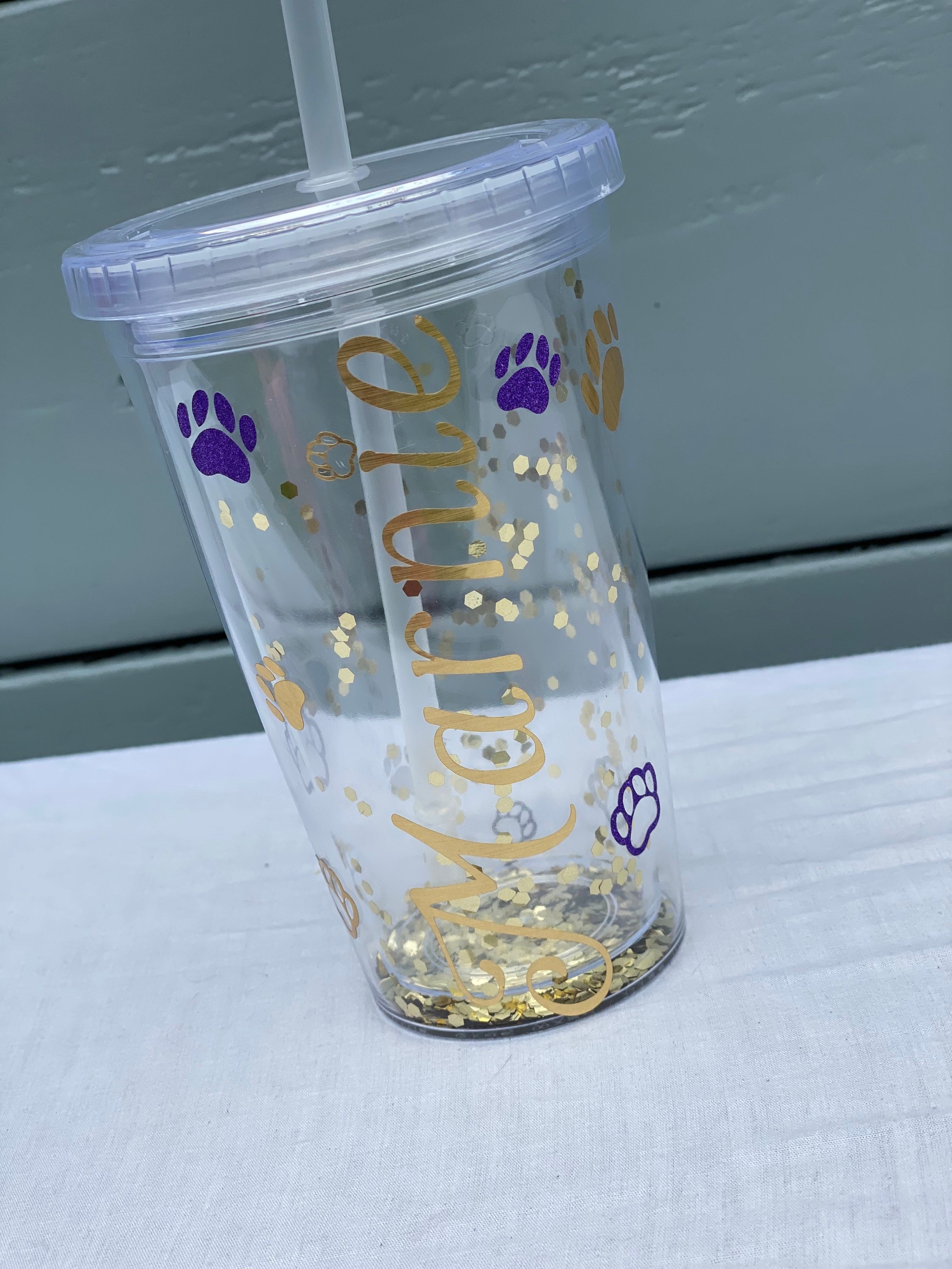 Personalised Tumbler With Straw Etsy UK