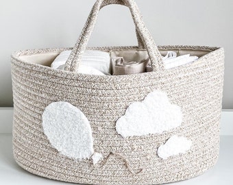 Boucle Nappy Caddy, Newborn Gift, Baby Shower Gift, Nursery