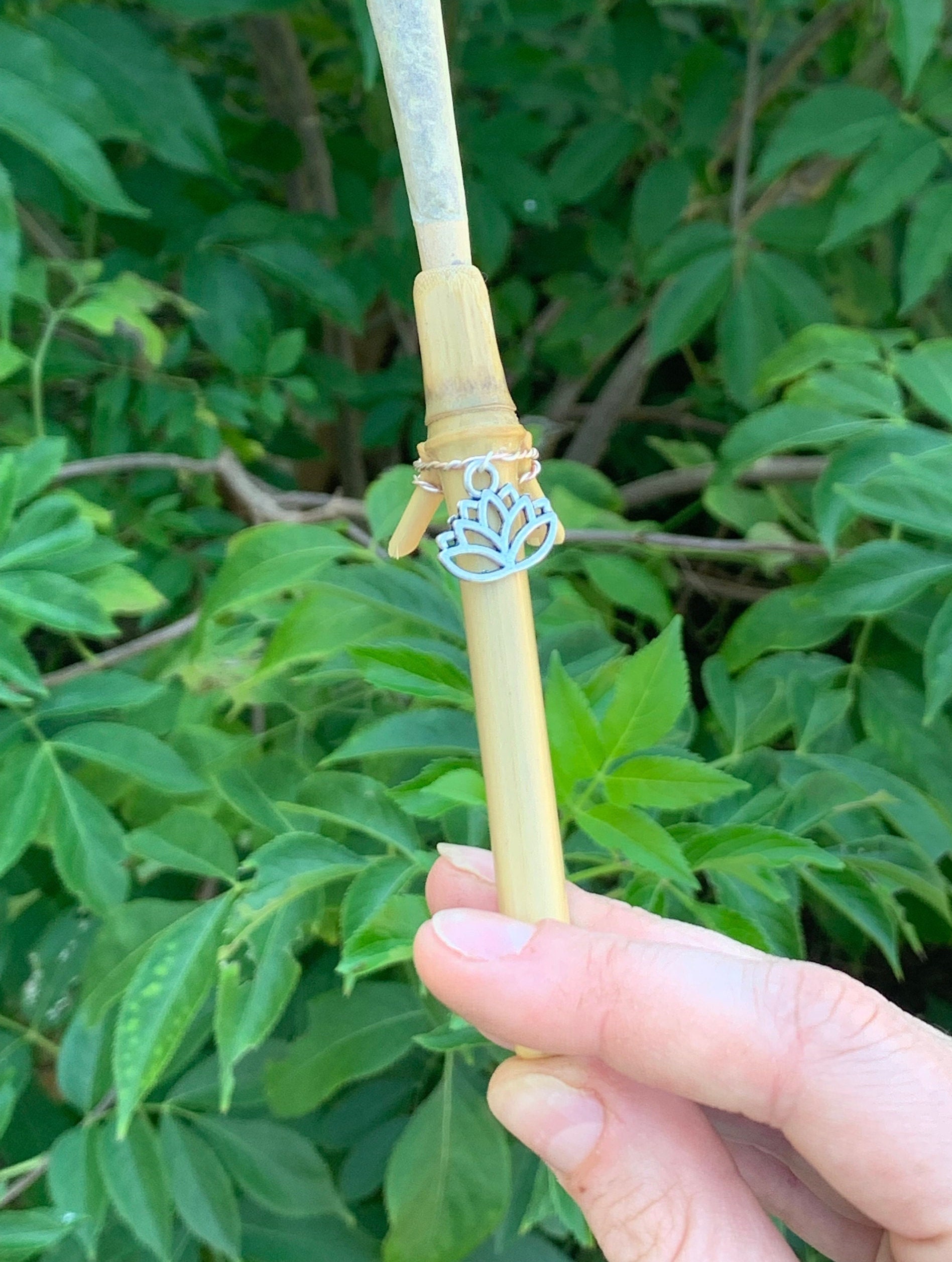 Lotus Flower Bamboo Smoke Holder