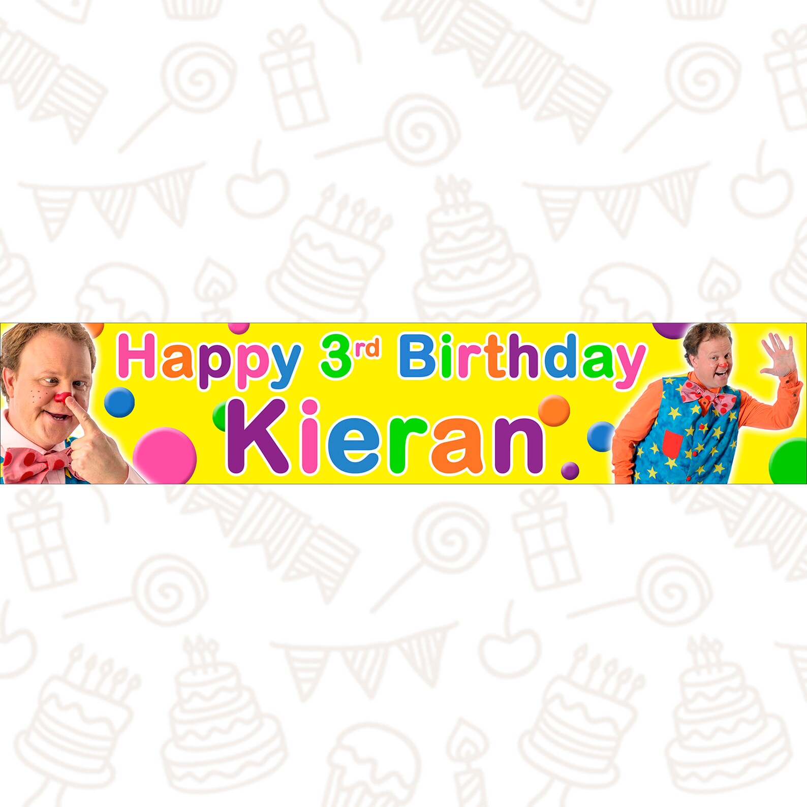 2 X Personalised Mr Tumble Birthday Banners Etsy