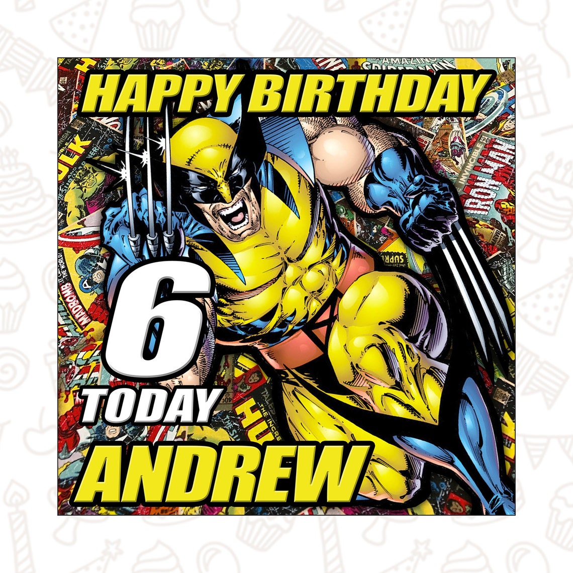 Personalised Wolverine Birthday Backdrop - Etsy