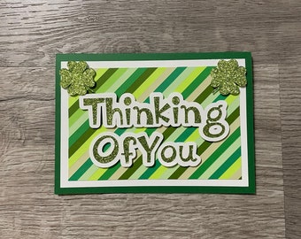 Four Leaf Clover Thinking Of You Greeting Card