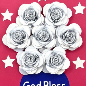 God Bless America Patriotic Greeting Card Red White and Blue with Stars image 5