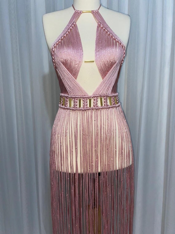 Bridesmaid Dress-Graduation Gown-Macrame dress-Long Fringe Top-Boho Chic-Beach wedding-Festival Fashion-Flag Day Bridesmaid Dress-graduation Gown-macrame Dress-long Fringe Top-boho Chic-beach  Wedding-festival Fashion-flag Day - Etsy
