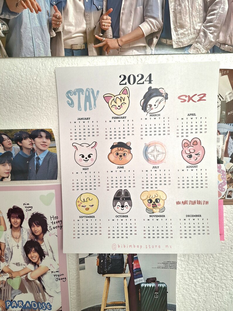 Calendarios 2025/ 2025 Calendars. SKZ, BTS and Flowers Etsy
