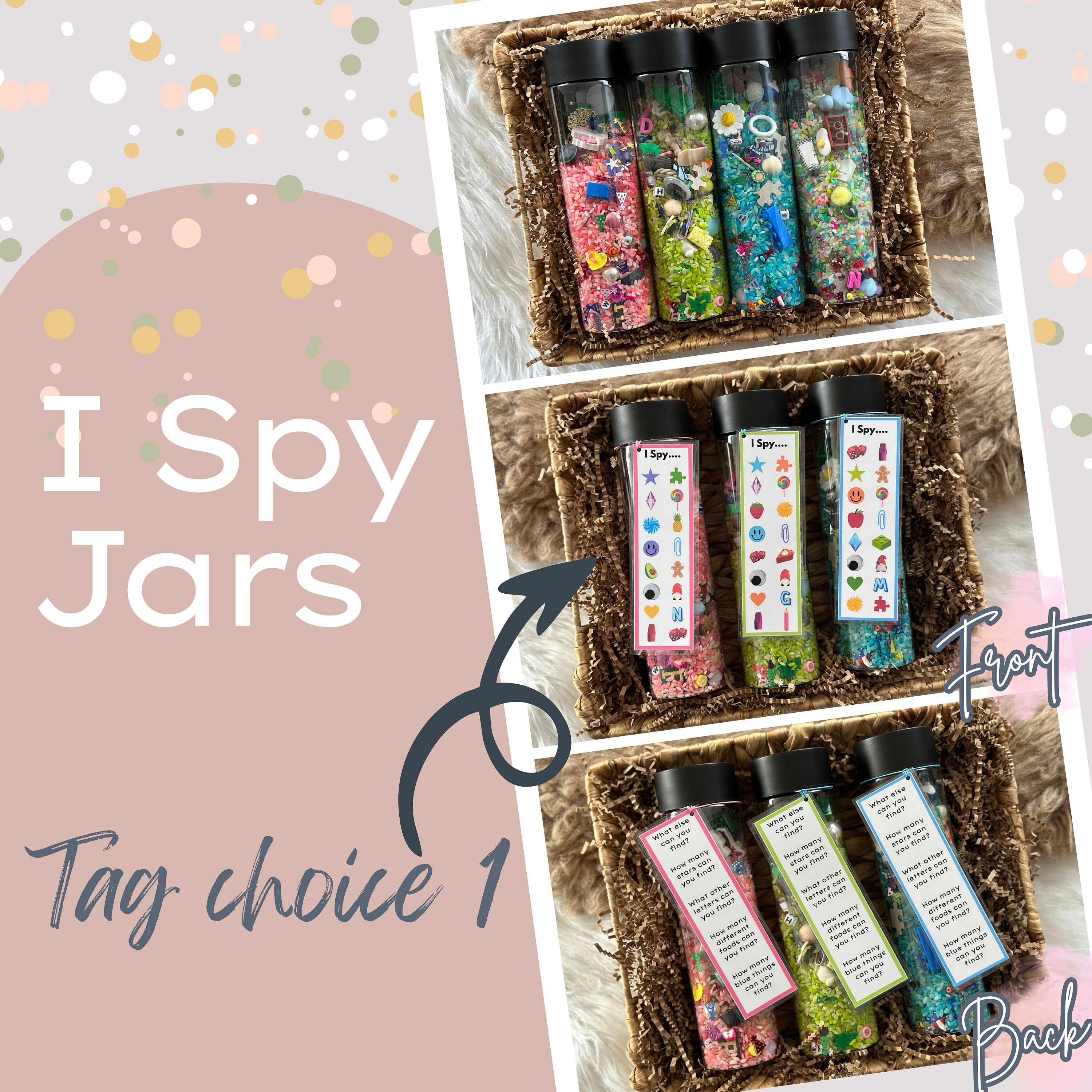 I Spy I Spy Jar Toys for Cars Search and Find Road Trip Busy Board Gift ...