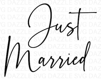 Just Married SVG PNG, Wedding Svg, Bride Groom Svg, Digital File
