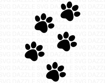 Dog Paw Print svg, Animal Paw Print svg, Dog Foot Print, Cricut Cut File svg, Paw svg, Digital Download