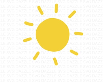 Słońce SVG, Clipart Słońca, Lato SVG, Plik SVG Słońca, Projekt Koszulki Przeciwsłonecznej SVG, Pliki SVG dla Cricut, Pobieranie Cyfrowe
