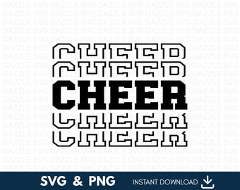 Cheer Svg, Cheer Varsity Svg, Cheerleader Svg,  Stacked Cheer SVG, Cheerleading SVG, Cheer Shirt , Cheer Team Svg, Cheer Mom Svg