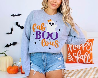 Fab BOO Lous Svg, Spooky Svg, Halloween Svg, Girl Ghost Svg, Ghost Svg , Funny Halloween Svg ,Boys & Girls Costume, Cricut Cut File