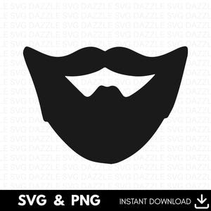 Barba SVG, Barba PNG, Vetor de Homem Barbudo, Clipart de Barba, Cabelo Facial SVG, Barba Longa SVG, Arquivo Cricut SVG, Download Digital