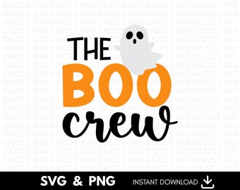 Boo Crew Ghost SVG, Funny Halloween Shirt Design (Digital Download)