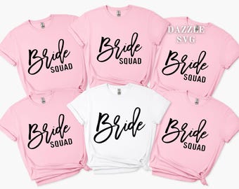 Bride Squad SVG PNG, Bride to Be Svg, Bachelorette Cut Files, Bridal Party Svg, Bride Shirt Svg, Bachelorette Party Svg, Wedding Cut File