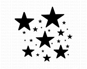Stars Svg Png, Galaxy Stars Svg, Shooting Stars Svg, Star Clipart, Stars Vector, Sparkle Star Svg, Instant Download, Cricut Cut File