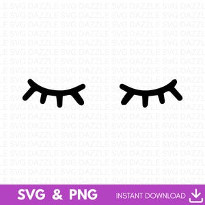 Yeux cils Svg, Clipart maquillage, beauté Svg, jolis cils Svg, cils fille Svg, sourcils Svg, fichier de coupe pour Cricut