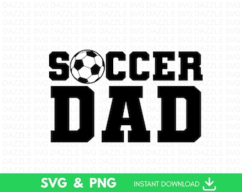 Fußball Dad SVG, Sport Design für Cricut (Digitaler Download)