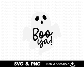 Boo Ya Ghost SVG, Halloween Shirt Design (Digital Download)