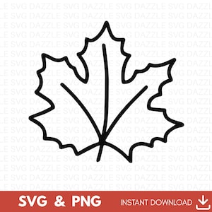 Maple Leaf SVG, Maple Leaf Outline, Maple Leaf Clip Art, Cut File for Cricut, Maple Leaf Png, Fall Svg, Mapple Leaf Vector, Atumn Svg