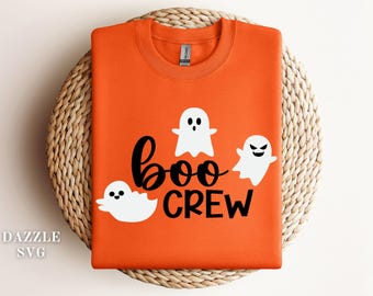 Boo Crew Ghost SVG, Spooky Halloween Shirt Cut File (Digital Download)