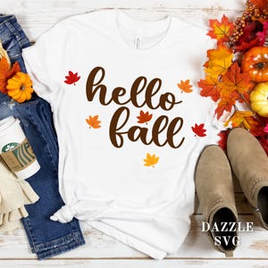 Hello Fall Svg, Autumn Svg, Thanksgiving Svg, Autumn Cut Files, Fall Svg, I love Fall Svg, Fall Leaves Svg, Fall Cut File
