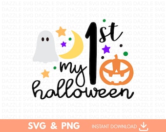 My First Halloween Svg, Halloween SVG, Pumpkin Svg, Ghost Svg, My 1st Halloween Svg, First Halloween Svg, Baby Halloween Svg