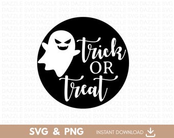 Trick or Treat Svg, Halloween Door Sign Svg, Spooky Svg, Ghost Svg, Halloween Svg, Halloween Door Hanger Svg, Boo Svg, Welcome Sign Svg