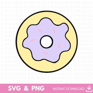 Donut Svg, Doughnut SVG, Dessert Svg, Cake svg, Donut Clipart, Candy Svg, Donut Cut File, Sprinkle Donut SVG file, Digital Download
