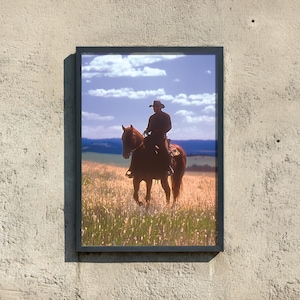 Poster estetico del cowboy western - Stampa artistica da parete soft western, stampa estetica Dreamcore