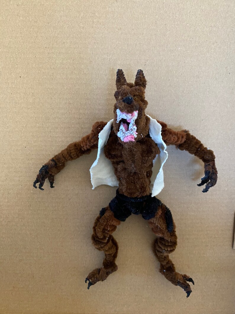 Pipe Cleaner Werewolf Action Figure Etsy