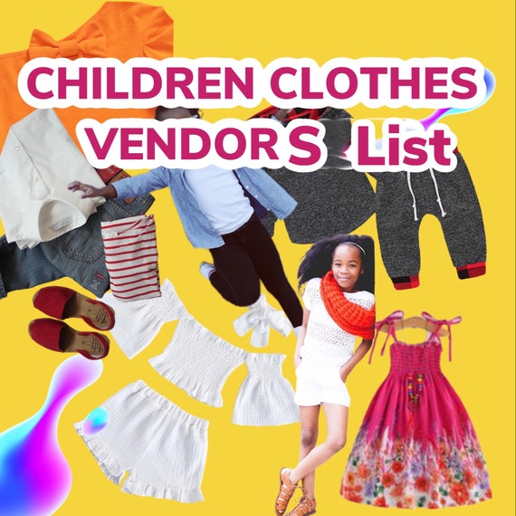 Children Clothes Vendor List/ Wholesale Vendors Etsy