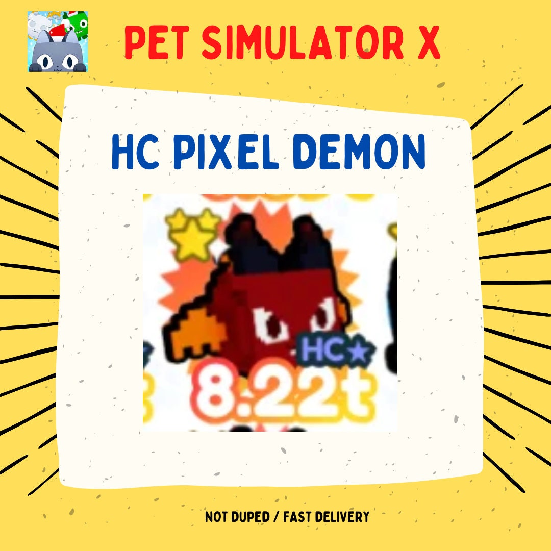 Hardcore Pixel Demon HC Pet Simulator X Clean/fast - Etsy Australia - How Much Is A Pixel Demon Worth