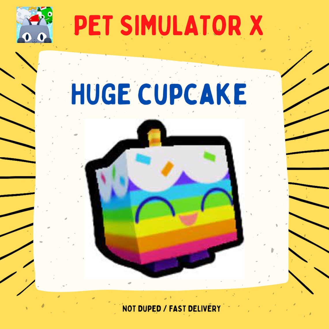 Huge Cupcake Pet Simulator X Clean/fast Delivery Etsy