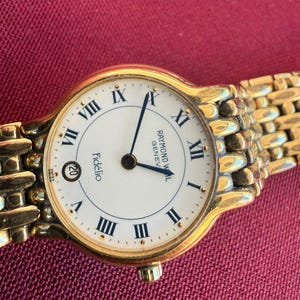 Vintage Raymond Weil Fidelio Swiss Dress Watch Gold Tone Roman