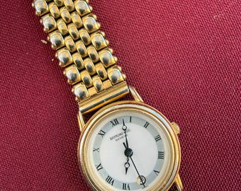 Vintage Raymond Weil Genf Gold Ton römische Ziffer Schweizer Uhr Armband Kleid Uhr Datum Frauen Luxus