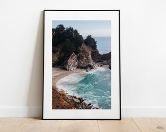 McWay Falls Photo Print 08, Photography, Big Sur, Landscape, Home Decor, Wall Decor, Boho, Minimalist (FRAMES NOT INCLUDED)