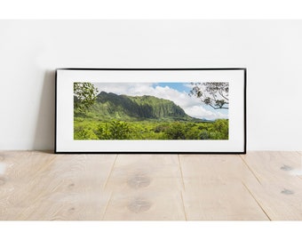 Oahu Panoramic Photo Print 083, Photography, Oahu, Hawaii, Landscape, Home Decor, Wall Decor, Boho, Minimalist (FRAMES NOT INCLUDED)
