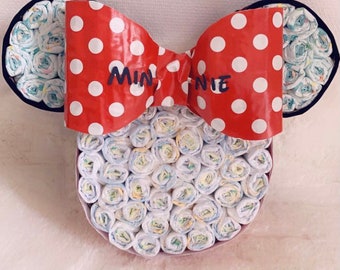 Diaper Cake Minnie Etsy Diaper Cake Minnie Etsy