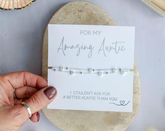 For My Amazing Auntie Bracelet – Auntie Gift from Niece or Nephew
