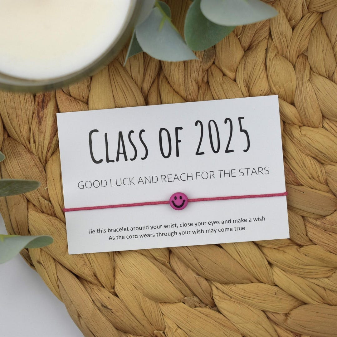 Class of 2025 - Good Luck Coloured Face Wish Bracelet | Class of 2025 ...