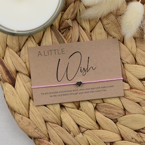 BULK - A Little Wish Heart Wish Bracelet | Wish Bracelet | Charm Bracelet | Thank You Gift | Support Gift | Wholesale Gift | Bulk Gift | PTA