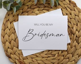 Will You Be My Bridesman Greeting Card | Bridesman  Proposal | Wedding Party Proposal | Bridesman Gift Box | Wedding Proposal